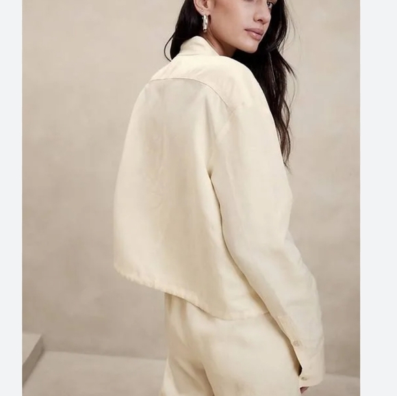 Banana Republic, New, BR Standard Arcata Tencel Linen Shirt Jacket, Size XL - Picture 4 of 14